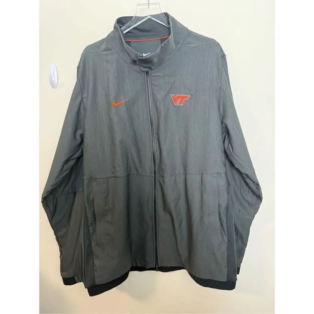Nike Virginia Tech Hokies Soccer Team Issued Full Zip Jacket Large Men’s XLT